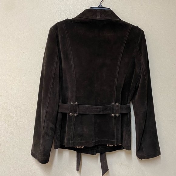 Georgiou Chocolate suede Jacket,8 - Picture 2 of 9